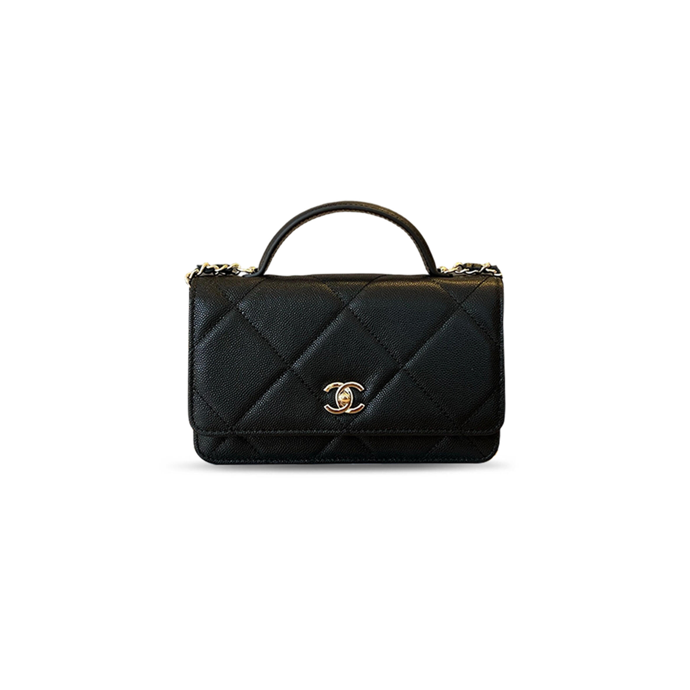 CHANEL 25K HANDLE WITH LARGE DIAMOND PATTERN CHAIN WOC A96171 (19*12*4cm)